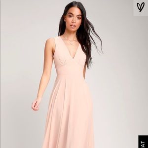 Here for Love Blush Sleveless Maxi Dress